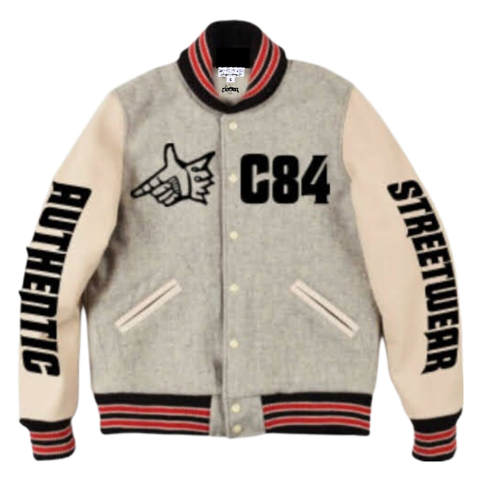 C84 WORLWIDE STREETWEAR LETTERMAN'S JACKET