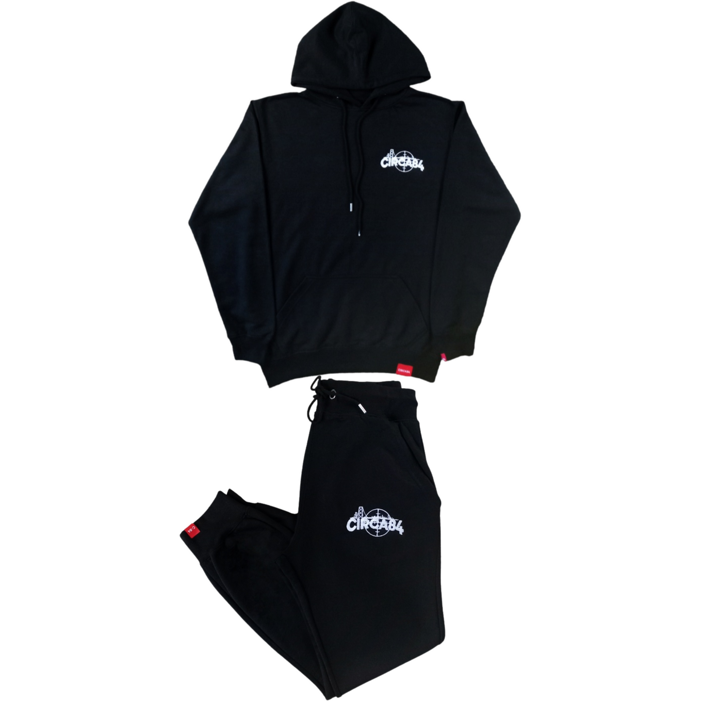 2 PIECE EMBROIDERY LOGO SWEATSUIT
