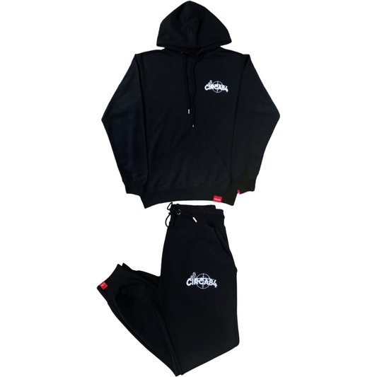 2 PIECE EMBROIDERY LOGO SWEATSUIT