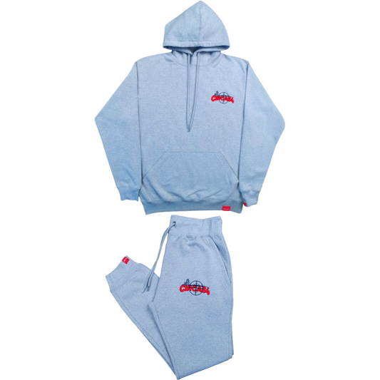 2 PIECE EMBROIDERY LOGO SWEATSUIT